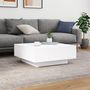 Voir la diapositive 5 : VIDAXL Table basse avec lumieres LED blanc 80x80x31 cm