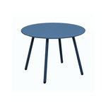 Proloisirs Table basse de jardin ronde en acier Rio - bleu Ø 50 cm