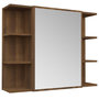 Voir la diapositive 2 : VIDAXL Armoire a miroir de salle de bain Chene brun 80x20,5x64 cm Bois