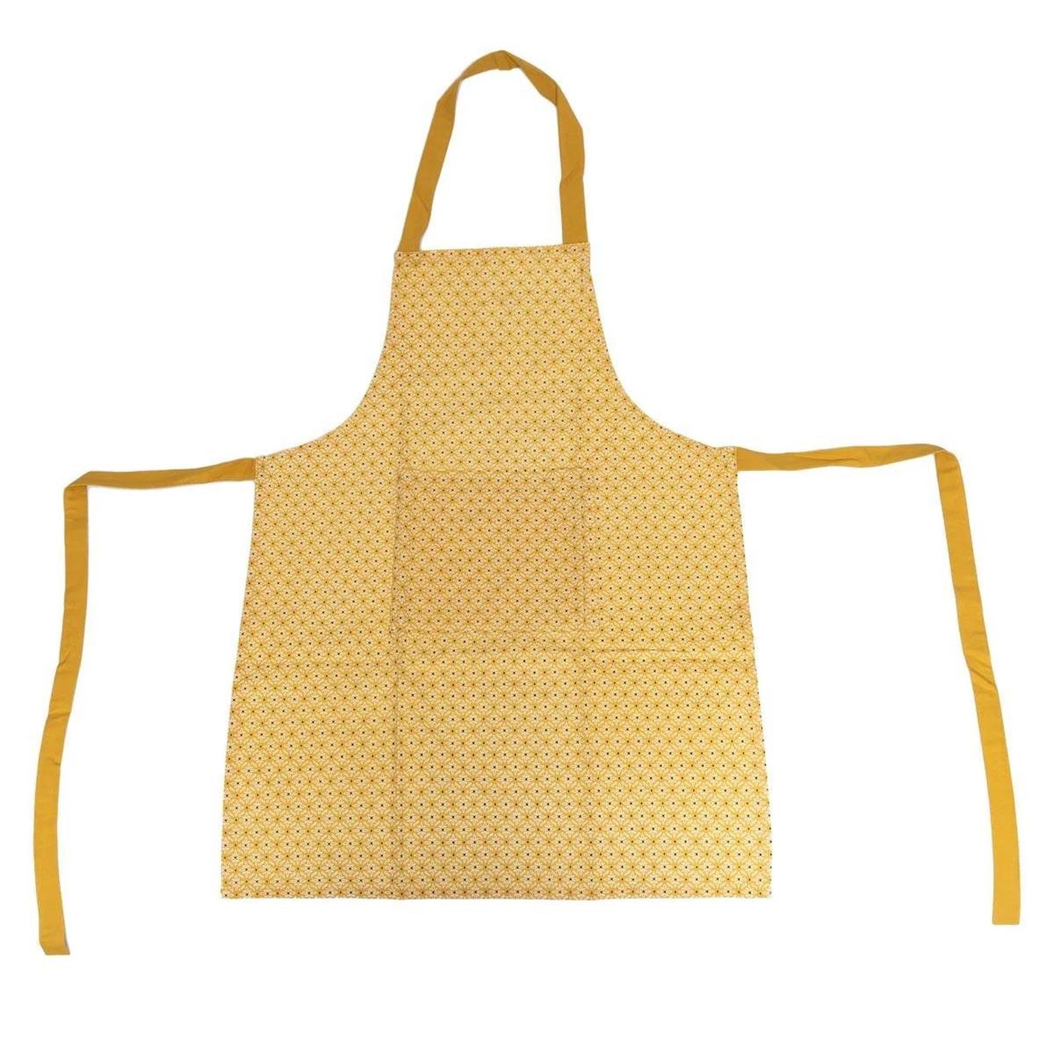 ATMOSPHERA Tablier de cuisine imprimé  paty  80cm jaune ocre