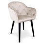 Voir la diapositive 1 : Paris Prix Fauteuil Design en Velours  Glany  81cm Beige