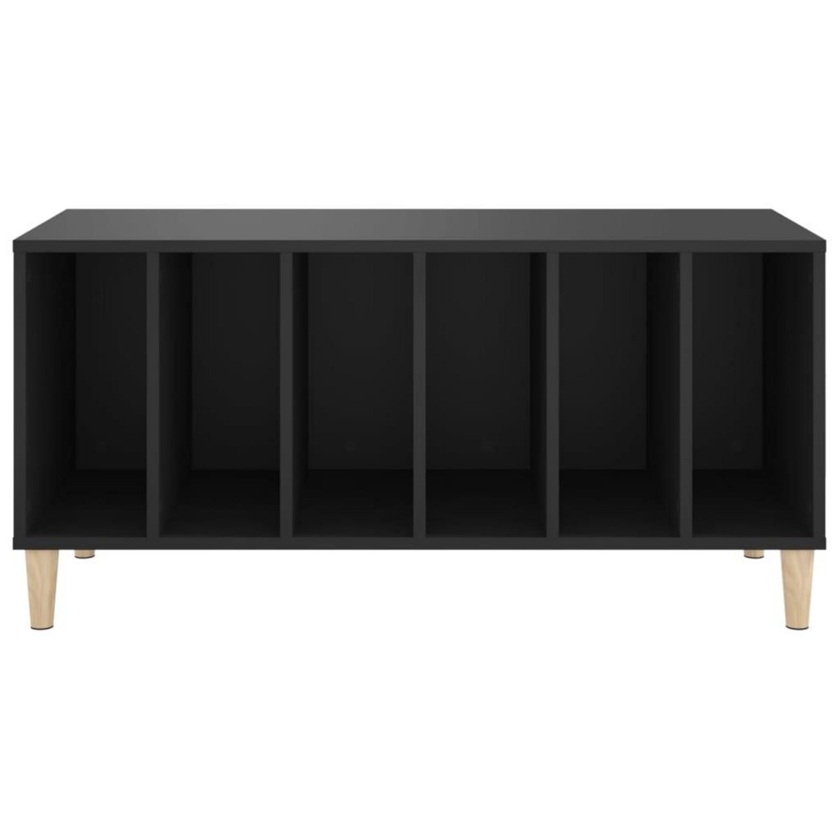 VIDAXL Armoire a disques noir 100x38x48 cm bois d'ingenierie
