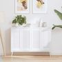 Voir la diapositive 1 : VIDAXL Portes d armoire à persiennes 4 pcs blanc 69x29,5 cm