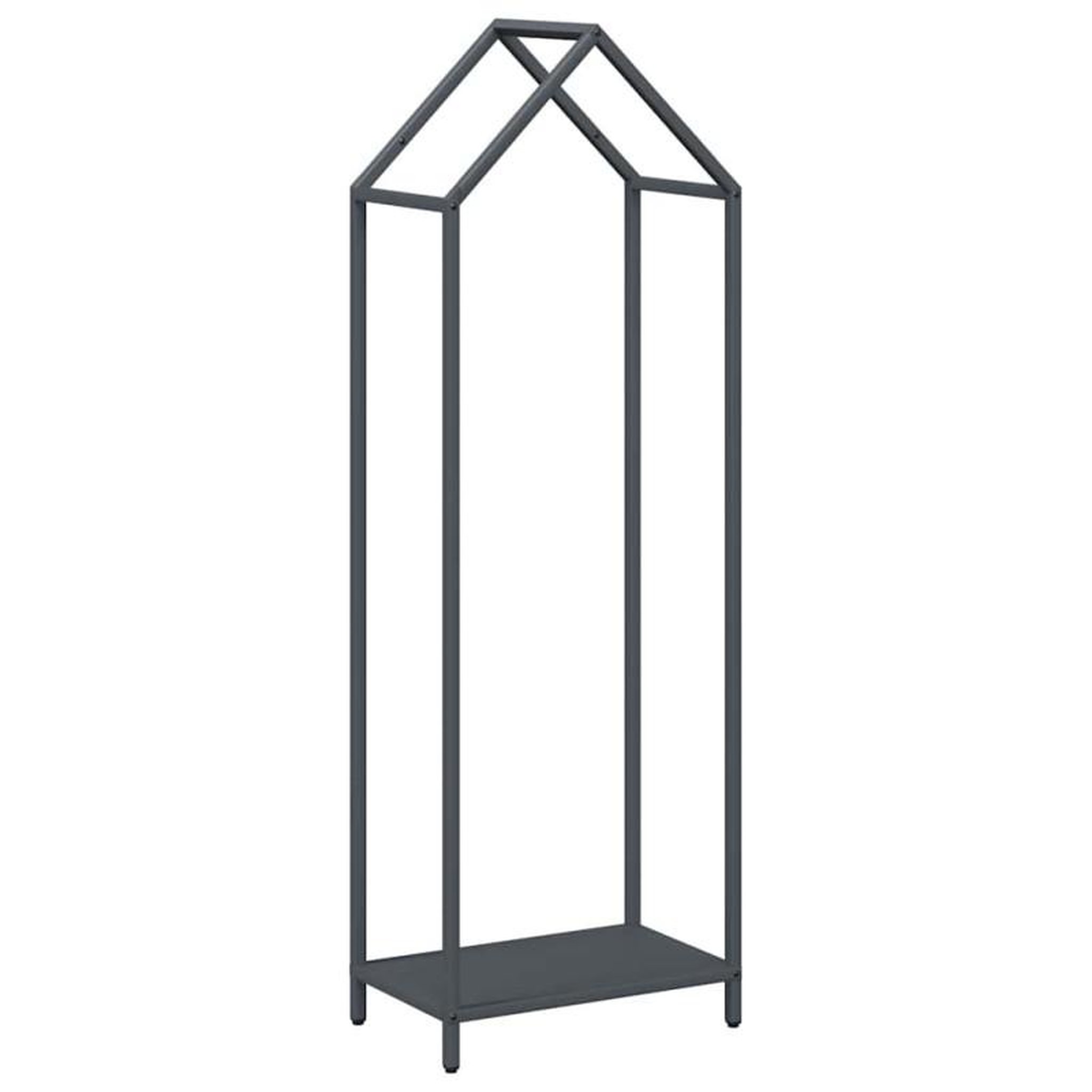Voir la diapositive 2 : VIDAXL Portant de bois chauffage anthracite 40x25x120 cm