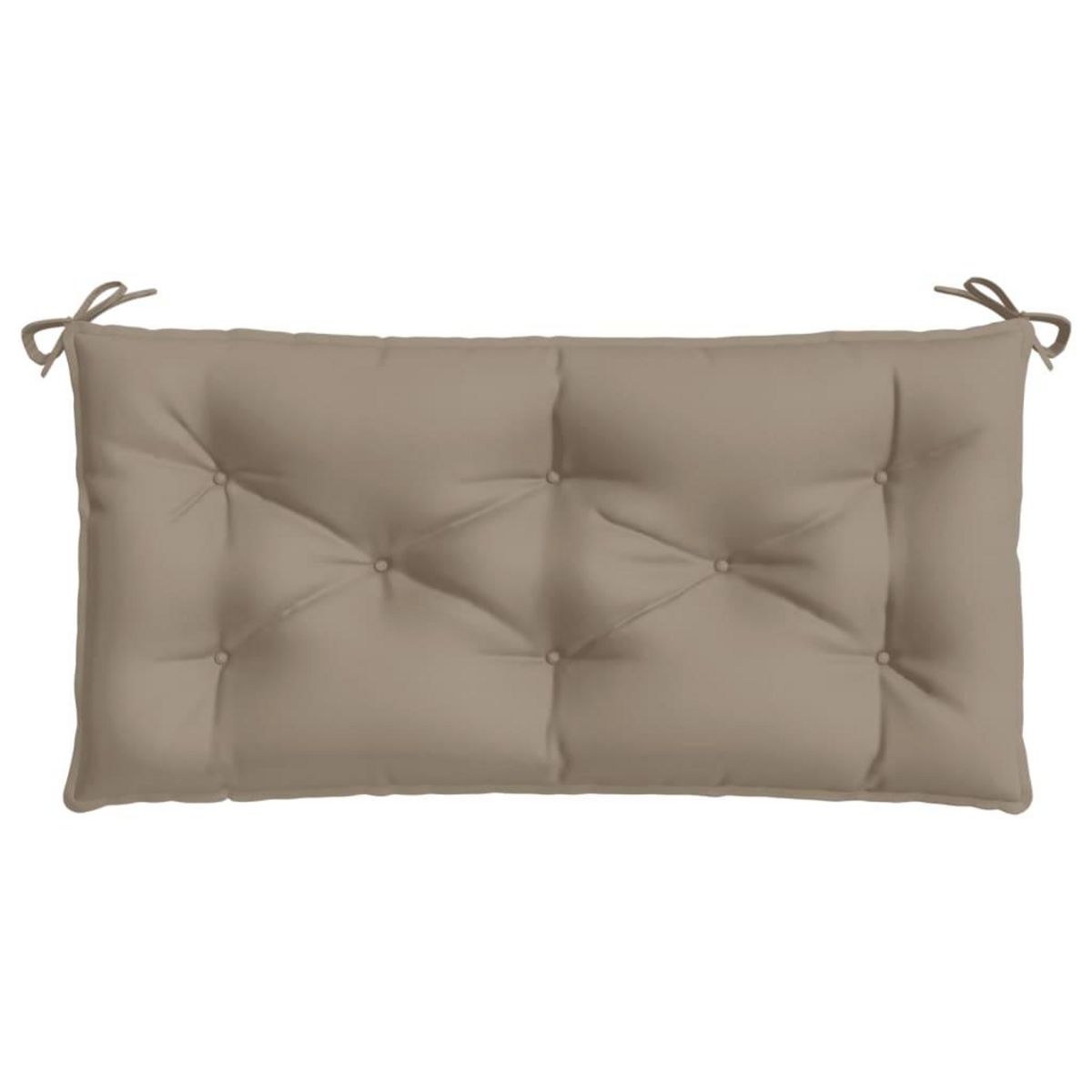 VIDAXL Coussins de banc jardin lot de 2 taupe 100x50x7 cm tissu Oxford
