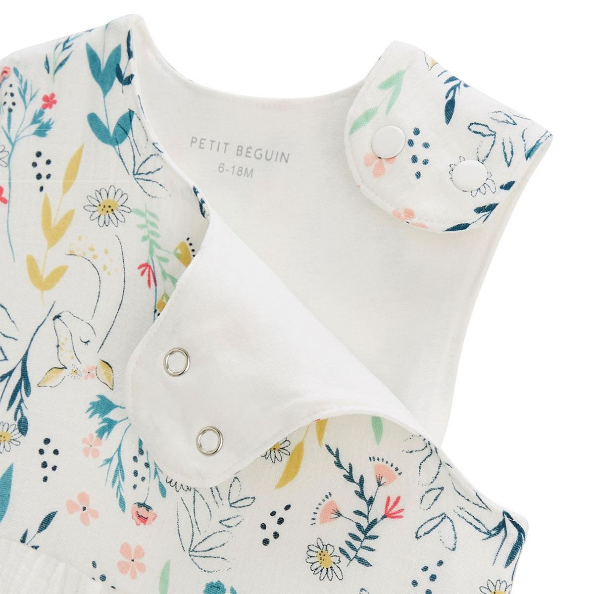 Petit Béguin Gigoteuse d'été en gaze de coton Jardin Poétique