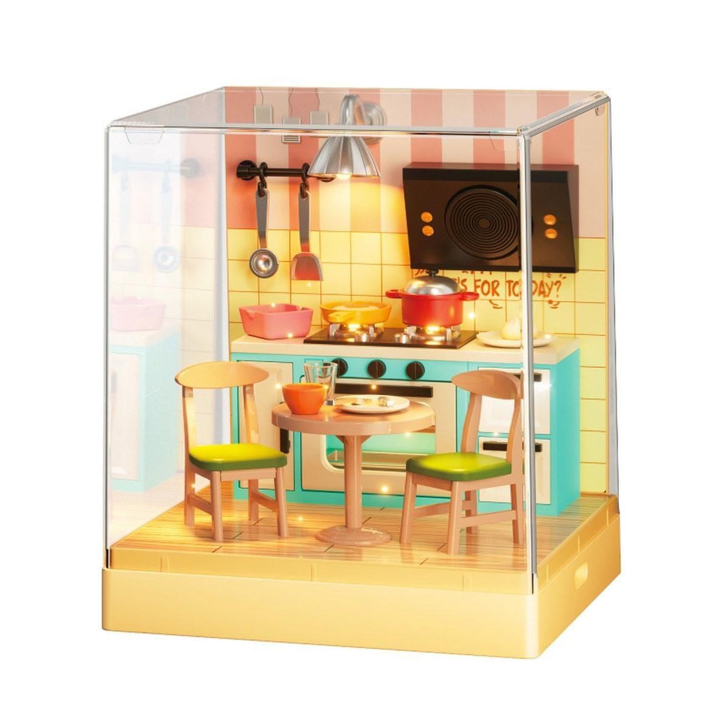 Maquette Greenslide Cuisine Miniature Led 65 Pièces - vue 2