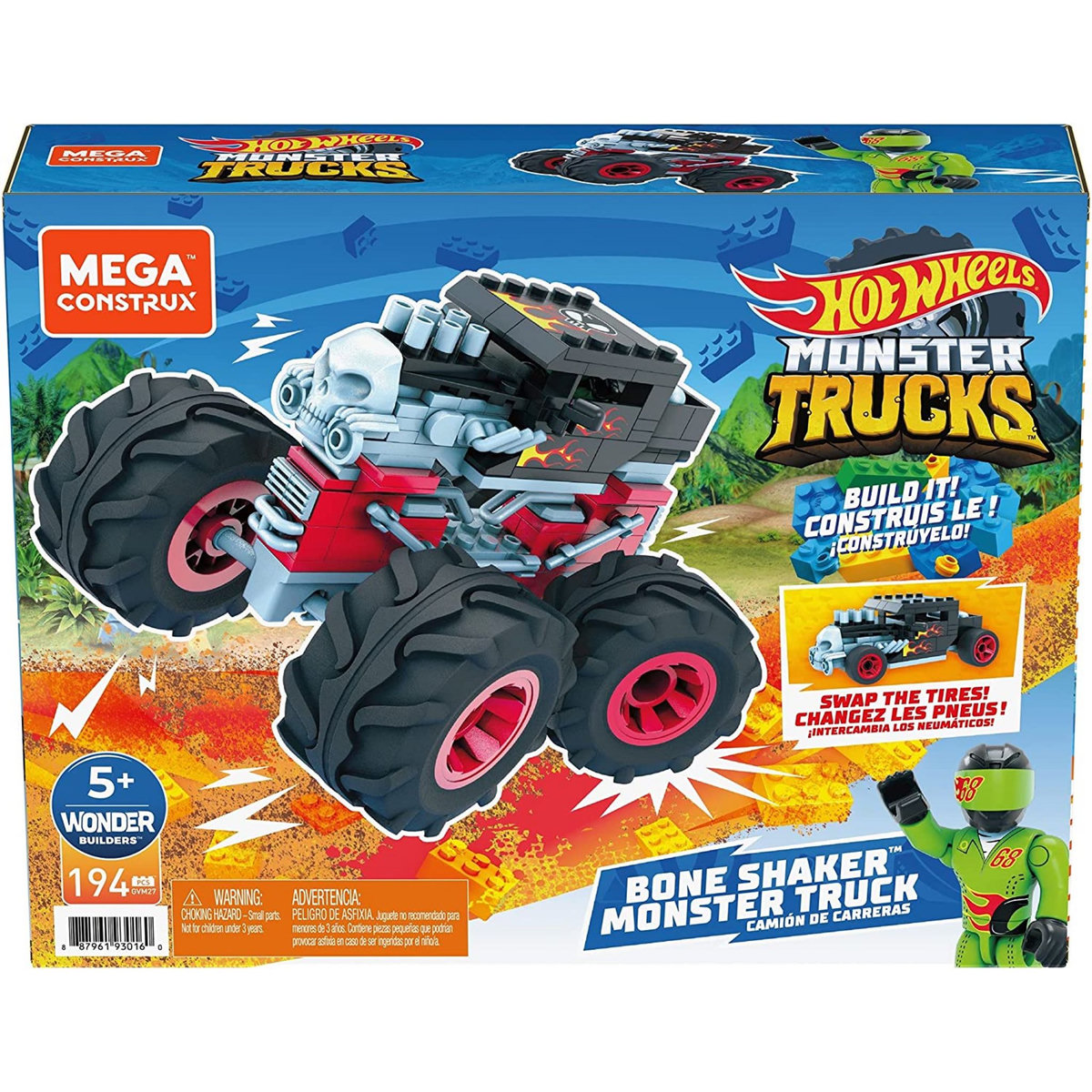 MEGA Hot Wheels Monster Truck Bone Shaker Méga Construx 