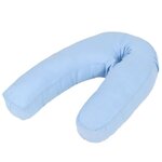 VIDAXL Coussin de grossesse en forme de J 54x(36 43) cm Bleu