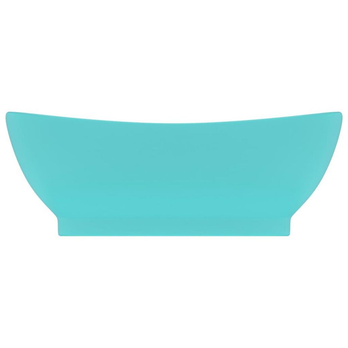 VIDAXL Lavabo ovale a trop-plein Vert clair mat 58,5x39 cm Ceramique