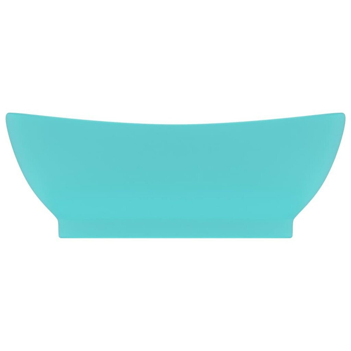 VIDAXL Lavabo ovale a trop-plein Vert clair mat 58,5x39 cm Ceramique