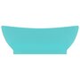 Voir la diapositive 3 : VIDAXL Lavabo ovale a trop-plein Vert clair mat 58,5x39 cm Ceramique