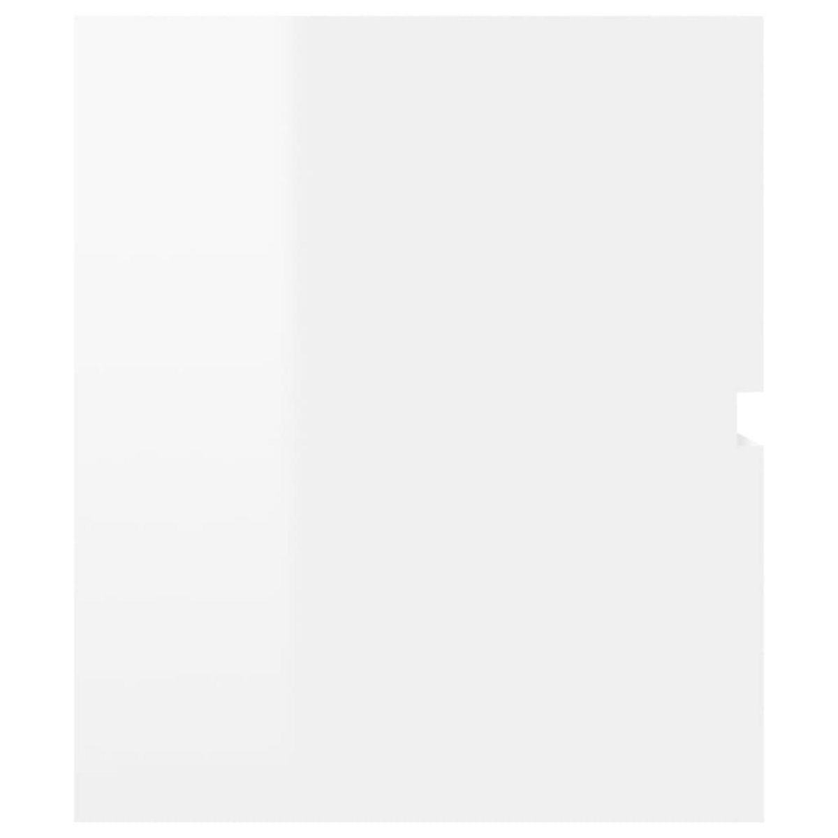 VIDAXL Armoire d'evier Blanc brillant 100x38,5x45 cm Bois d'ingenierie