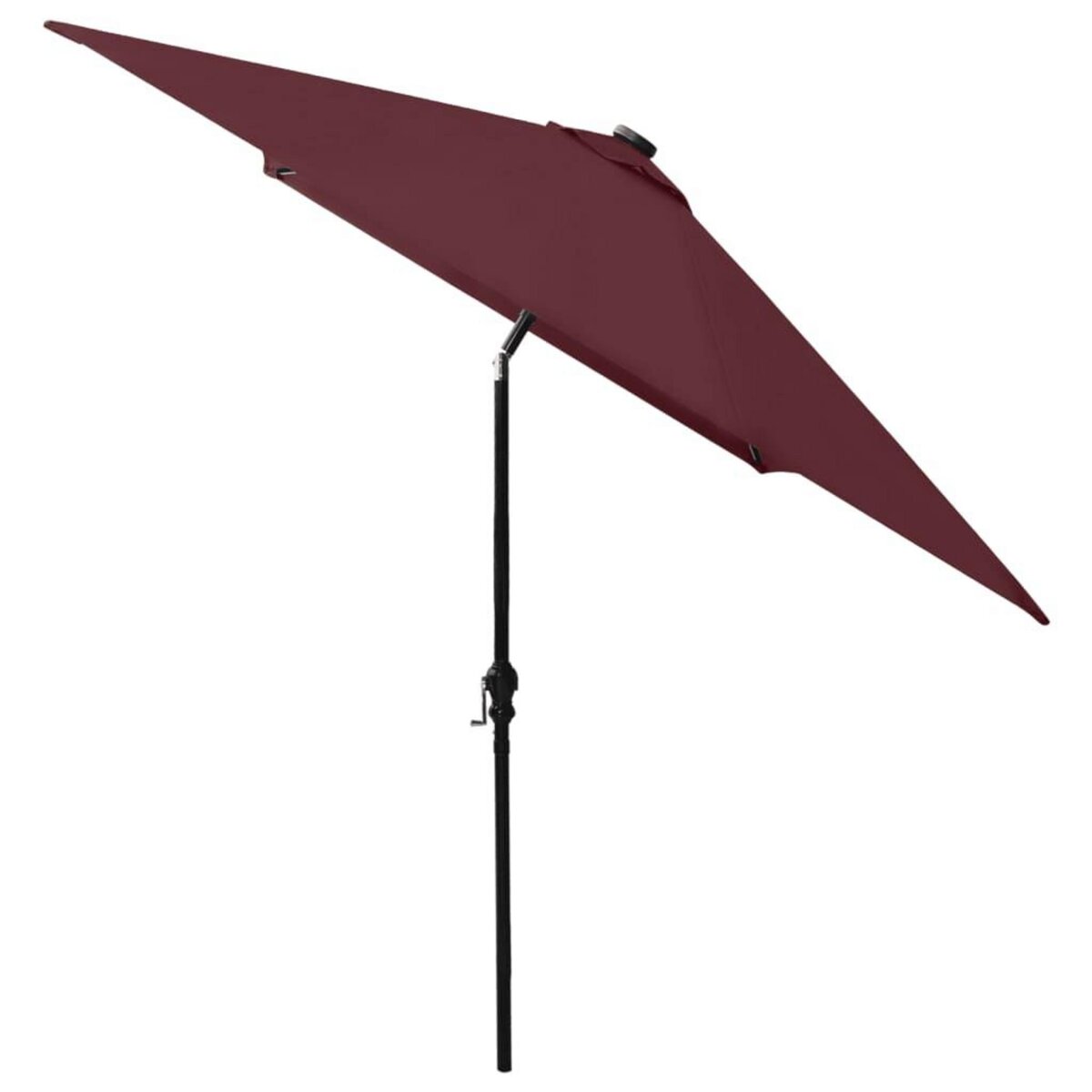 VIDAXL Parasol de jardin avec LED et mat en acier rouge bordeaux 2x3 m