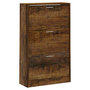 Voir la diapositive 3 : VIDAXL Armoire a chaussures Chene fume 63x24x103 cm Bois d'ingenierie