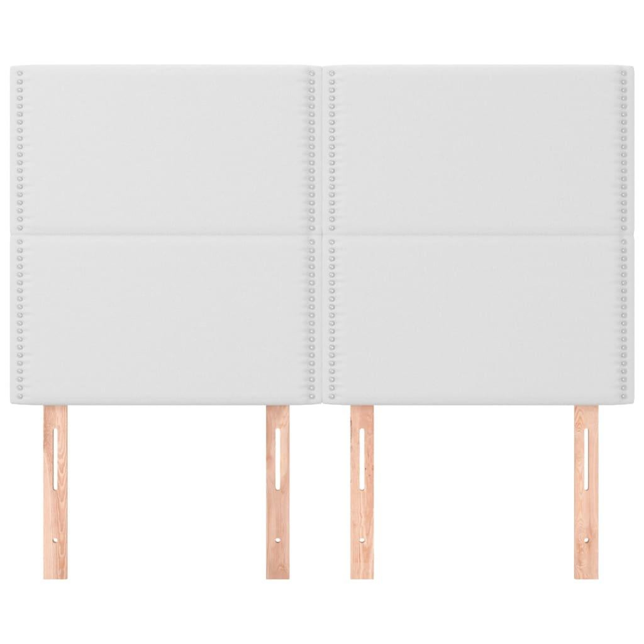 Voir la diapositive 3 : VIDAXL Tetes de lit 4 pcs Blanc 72x5x78/88 cm Similicuir