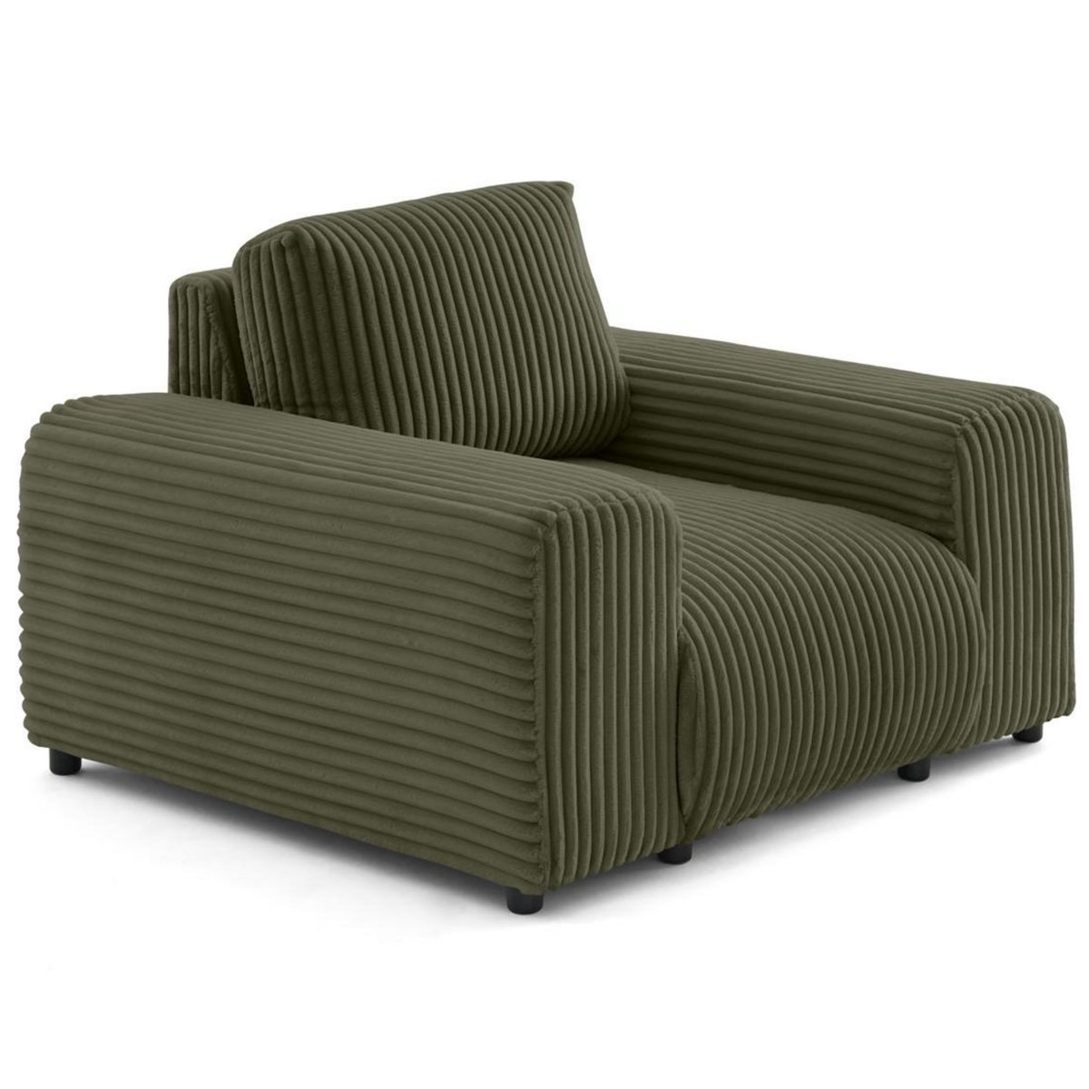 LISA DESIGN Garance - fauteuil en velours côtelé grosses côtes