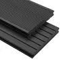 VIDAXL Panneaux de terrasse solides et accessoires WPC 15 m^2 4 m Noir