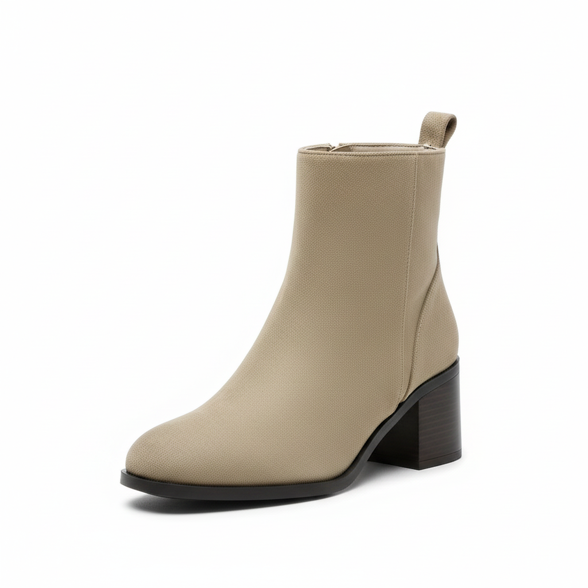 Voir la diapositive 1 : OZABI Ozabi bottines femme suédine zippée talon bloc 5 cm bout arrondi