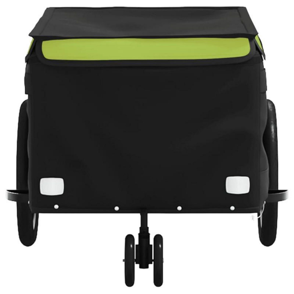 VIDAXL Remorque de vélo noir et vert 30 kg fer