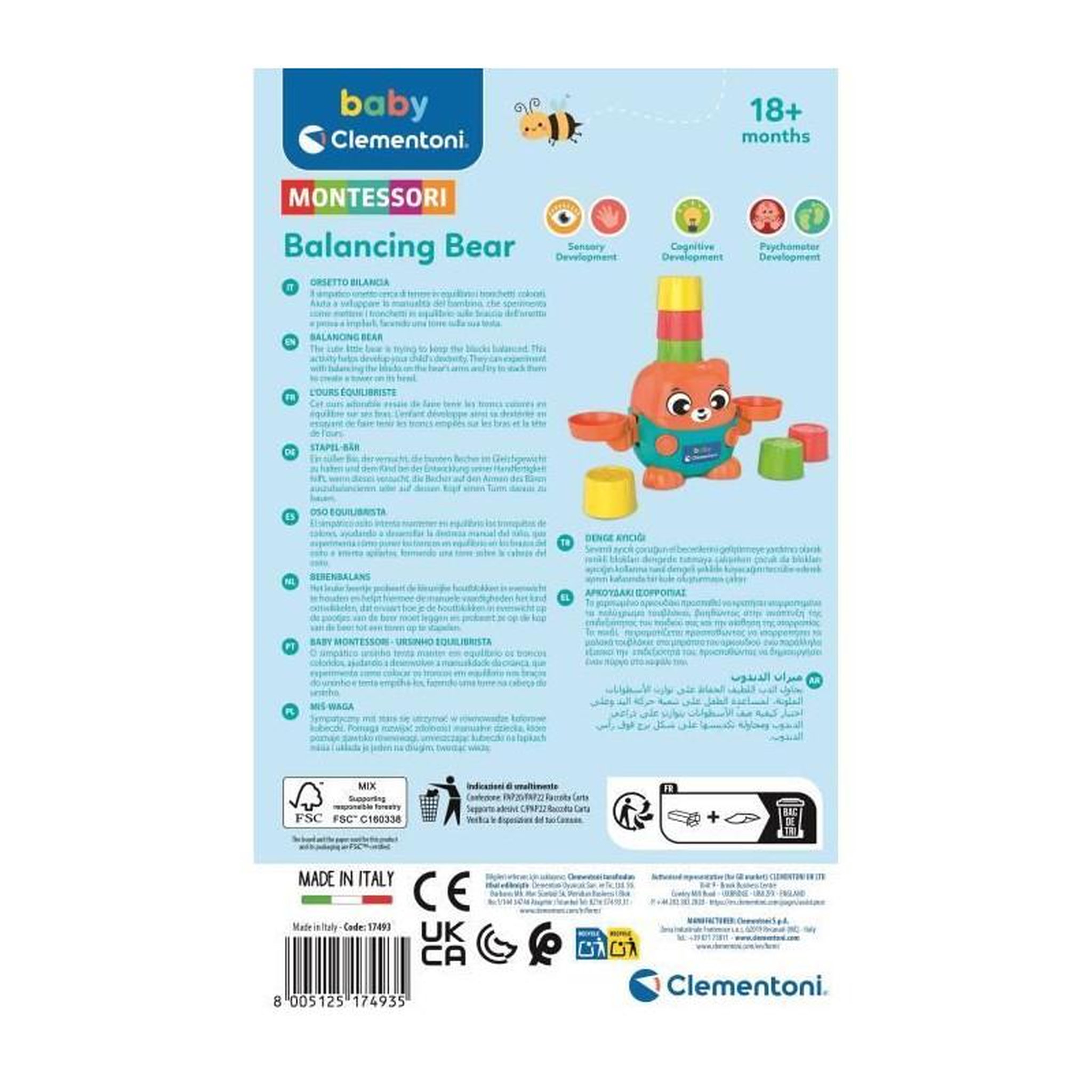 Voir la diapositive 6 : CLEMENTONI L'ours équilibriste Montessori CLEMENTONI