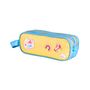 Voir la diapositive 3 : AUCHAN Trousse 2 compartiments bleu et jaune RAINBOW ROLL