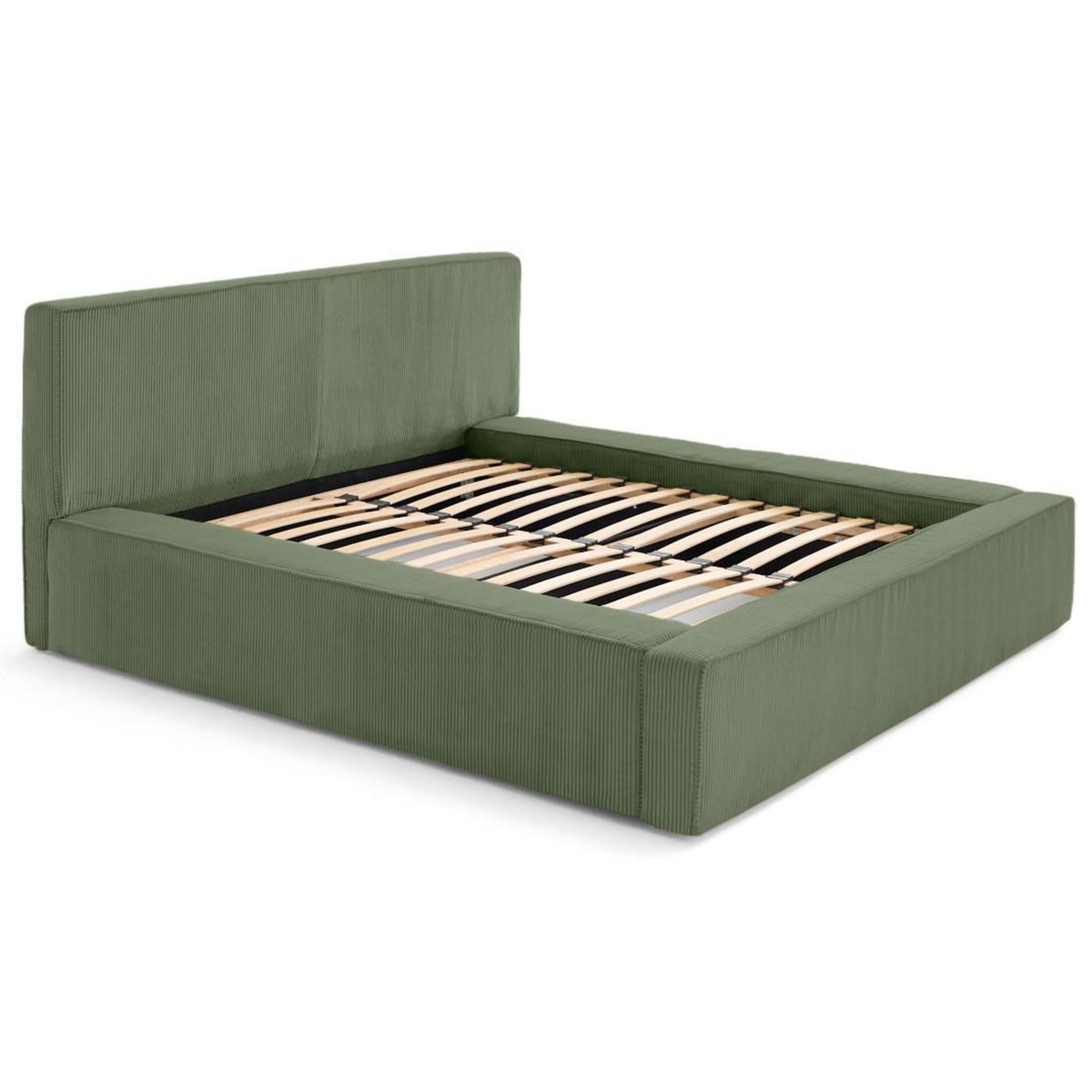 BEST MOBILIER Topaze - lit coffre - 180x200 cm - sommier inclus - velours côtelé