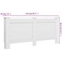 Voir la diapositive 6 : VIDAXL Cache-radiateurs 2 pcs Blanc 172x19x81,5 cm MDF