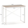 Voir la diapositive 2 : VS VENTA-STOCK Bureau Cáceres Blanc,Table pour PC, Style Industriel, 90 cm Longueur