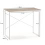Voir la diapositive 2 : VS VENTA-STOCK Bureau Cáceres Blanc,Table pour PC, Style Industriel, 90 cm Longueur