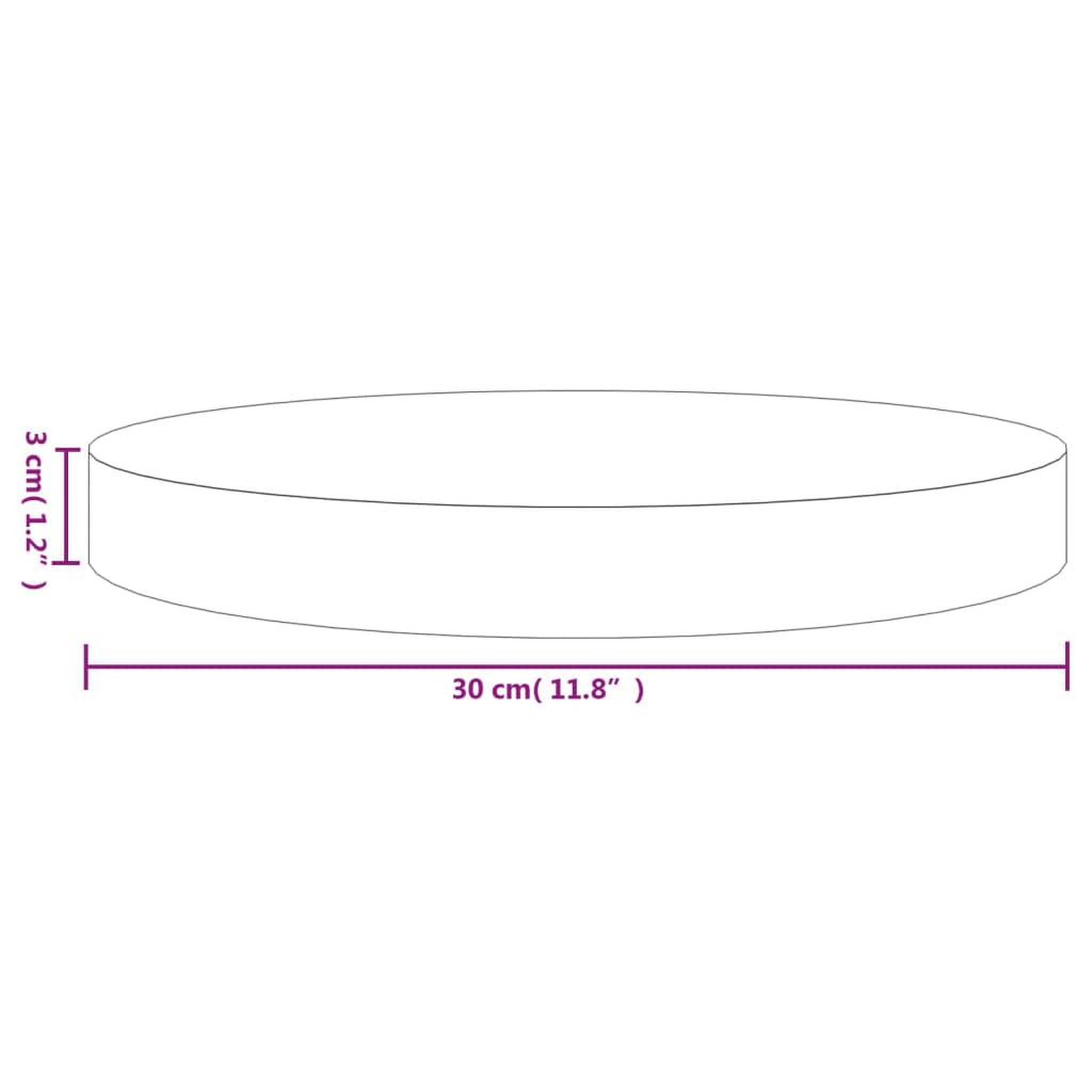 Voir la diapositive 6 : VIDAXL Dessus de table rond blanc Ø30x3 cm bois de pin massif