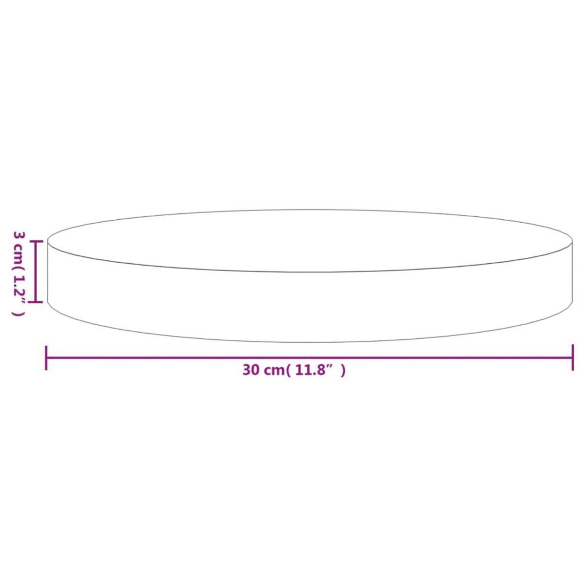 VIDAXL Dessus de table rond blanc Ø30x3 cm bois de pin massif