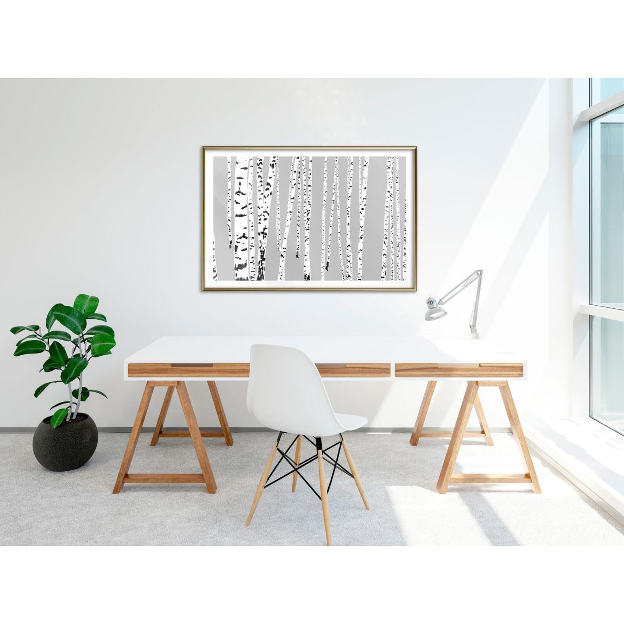 Voir la diapositive 2 : Paris Prix Affiche murale encadrée  birch wood