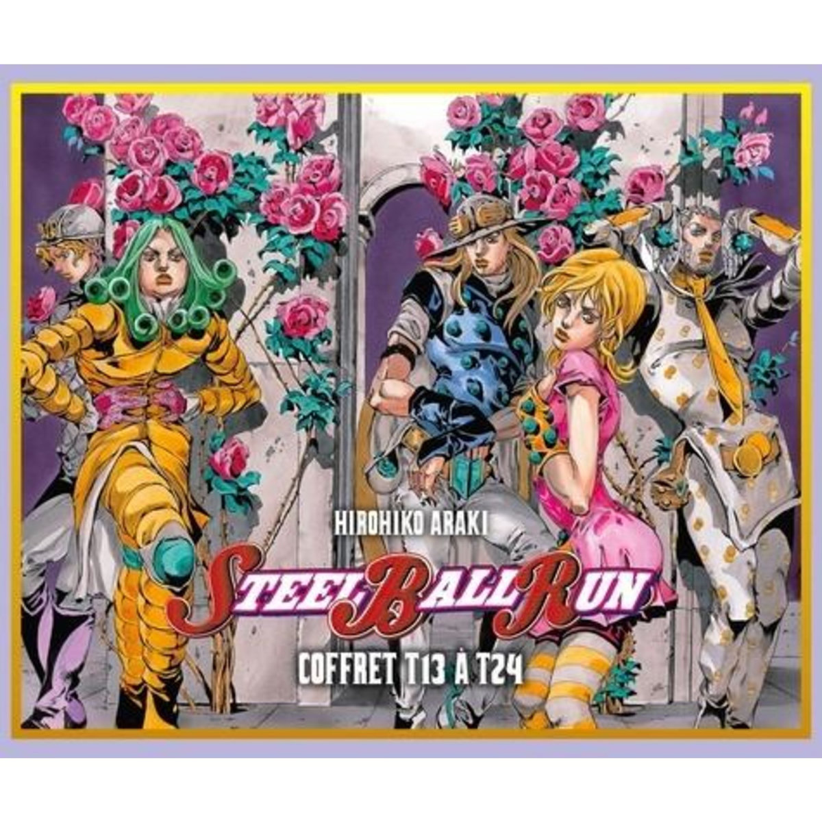 JOJO'S BIZARRE ADVENTURE - STEEL BALL RUN : COFFRET EN 12 VOLUMES : TOMES 13 A 24. INCLUS UN POSTER RECTO-VERSO, Araki Hirohiko