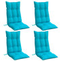 Voir la diapositive 3 : VIDAXL Coussins de chaise a dossier haut lot de 4 turquoise