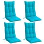 Voir la diapositive 3 : VIDAXL Coussins de chaise a dossier haut lot de 4 turquoise