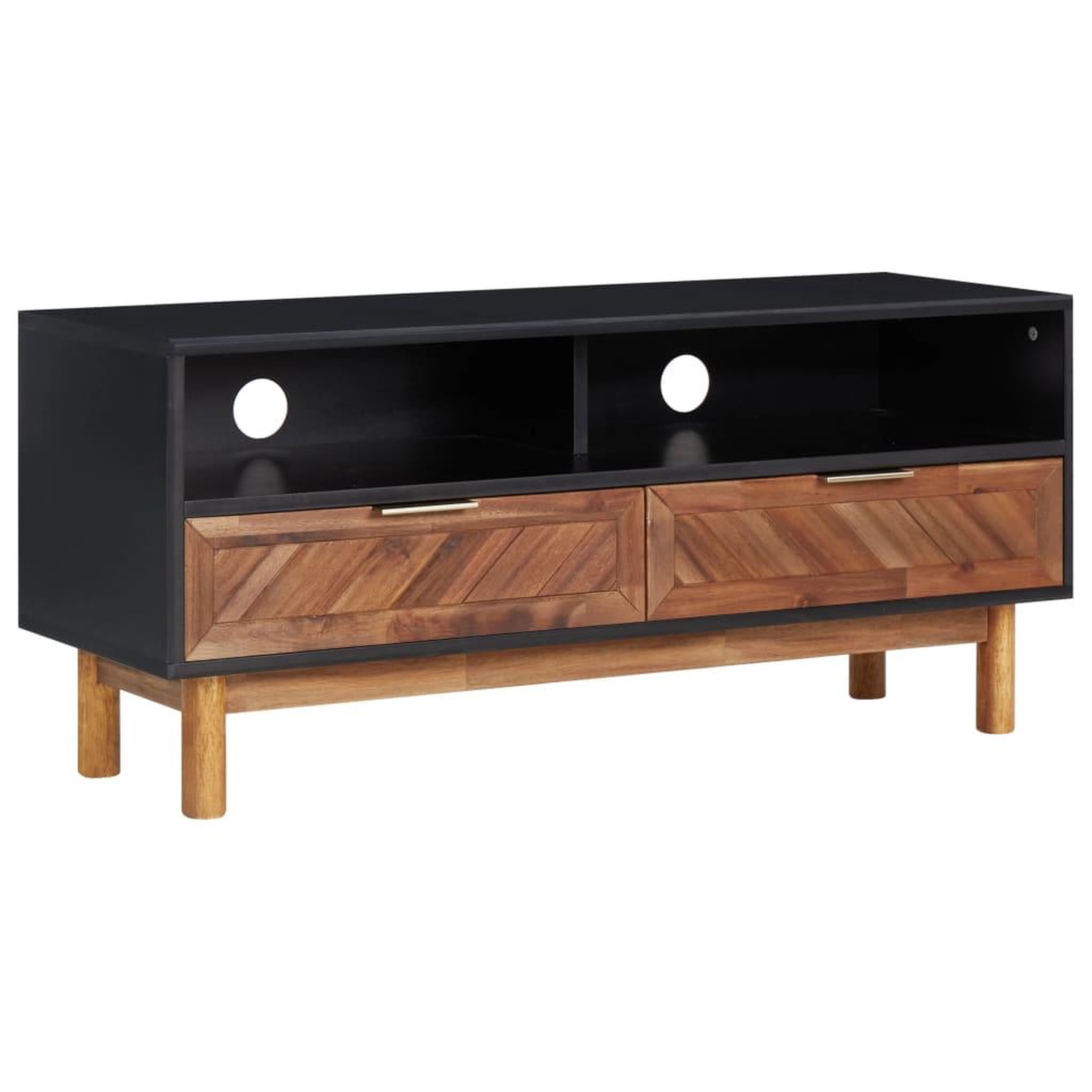 VIDAXL Meuble tv 100x35x45 cm bois d'acacia massif et mdf