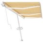 Voir la diapositive 3 : VIDAXL Auvent automatique capteur de vent/LED 600x300cm Jaune et blanc