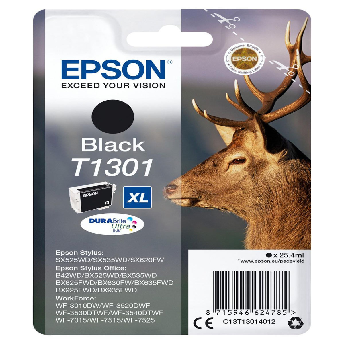 Epson Cartouche d'encre T1301 Noire série cerf