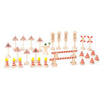 Goki GOKI Wooden Verkeersbordenset, 29dlg.