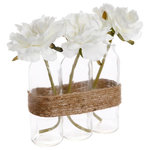 ATMOSPHERA Composition Florale Artificielle  Tube  23cm Naturel