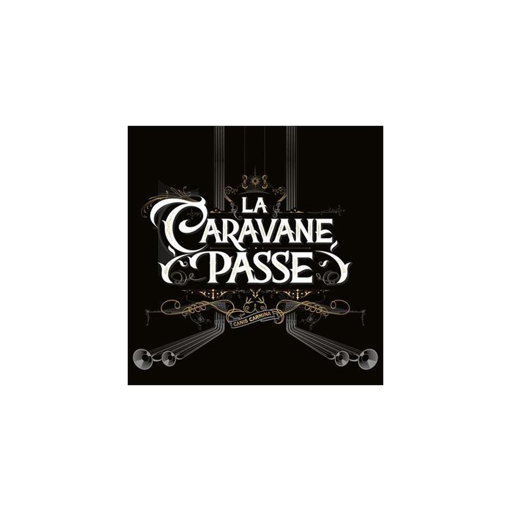 Vinyle canis carmina « la caravane passe » noir et doré visuel album vertical