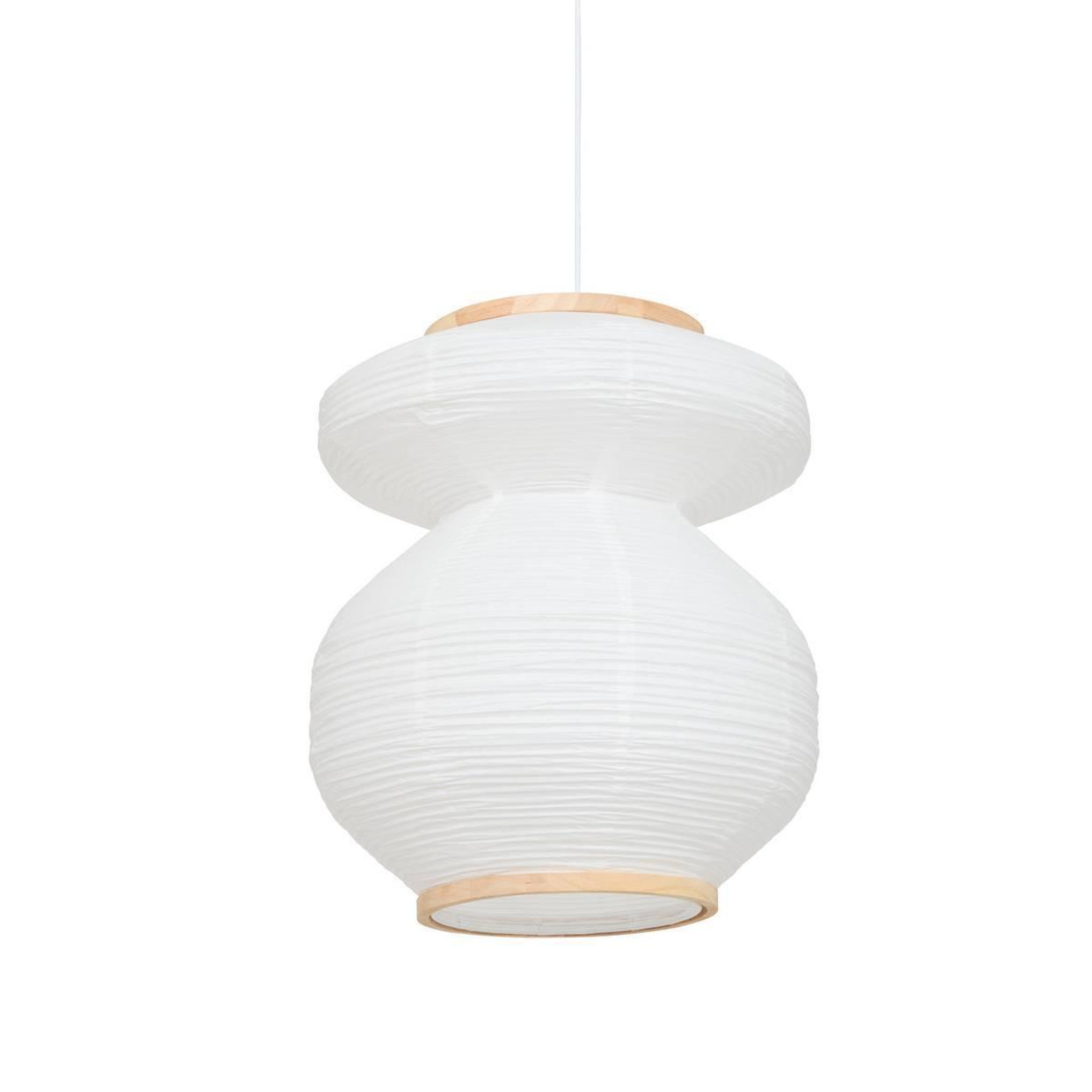 Voir la diapositive 2 : ATMOSPHERA Lampe suspension en papier  nika  45cm blanc