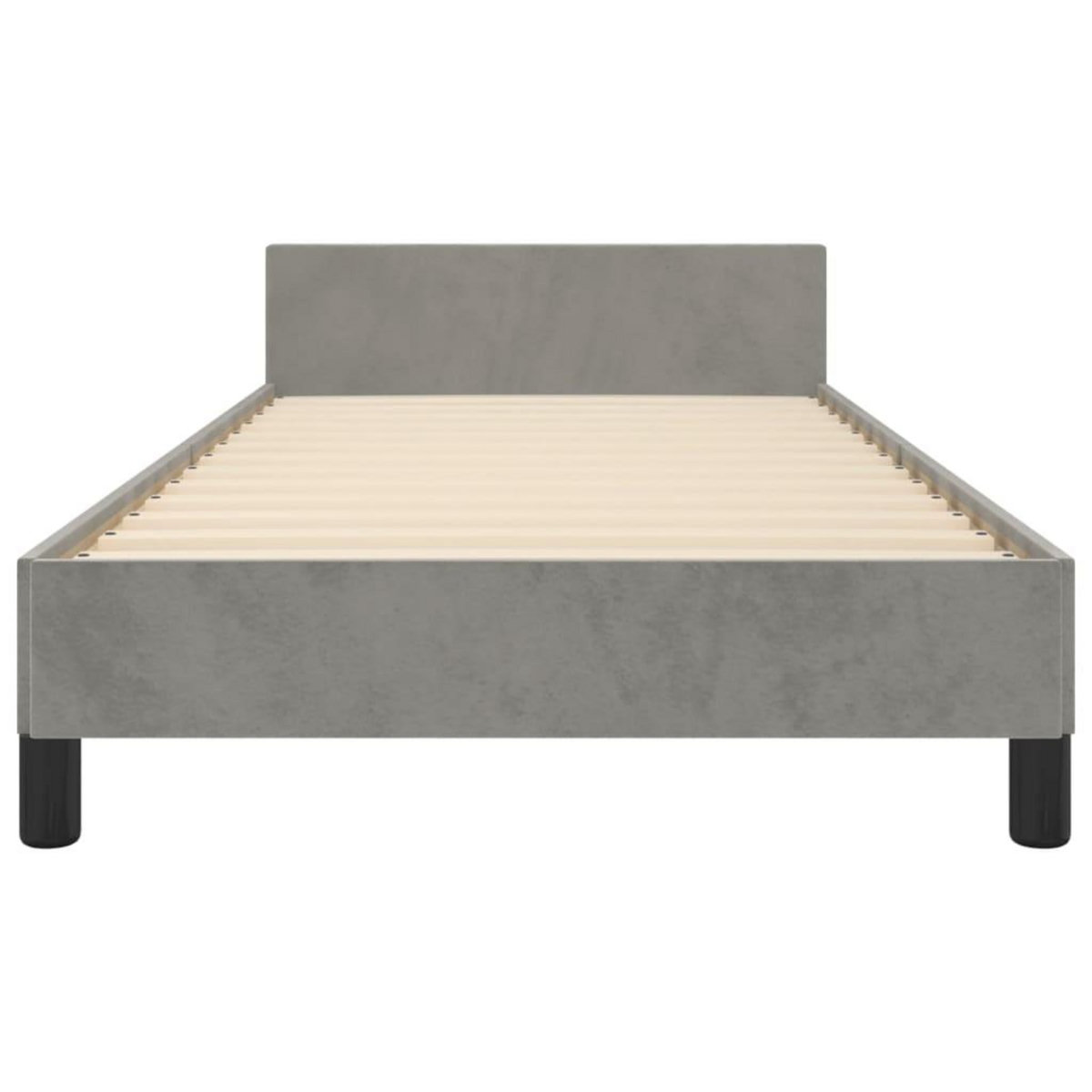 VIDAXL Cadre de lit sans matelas gris clair 90x200 cm velours