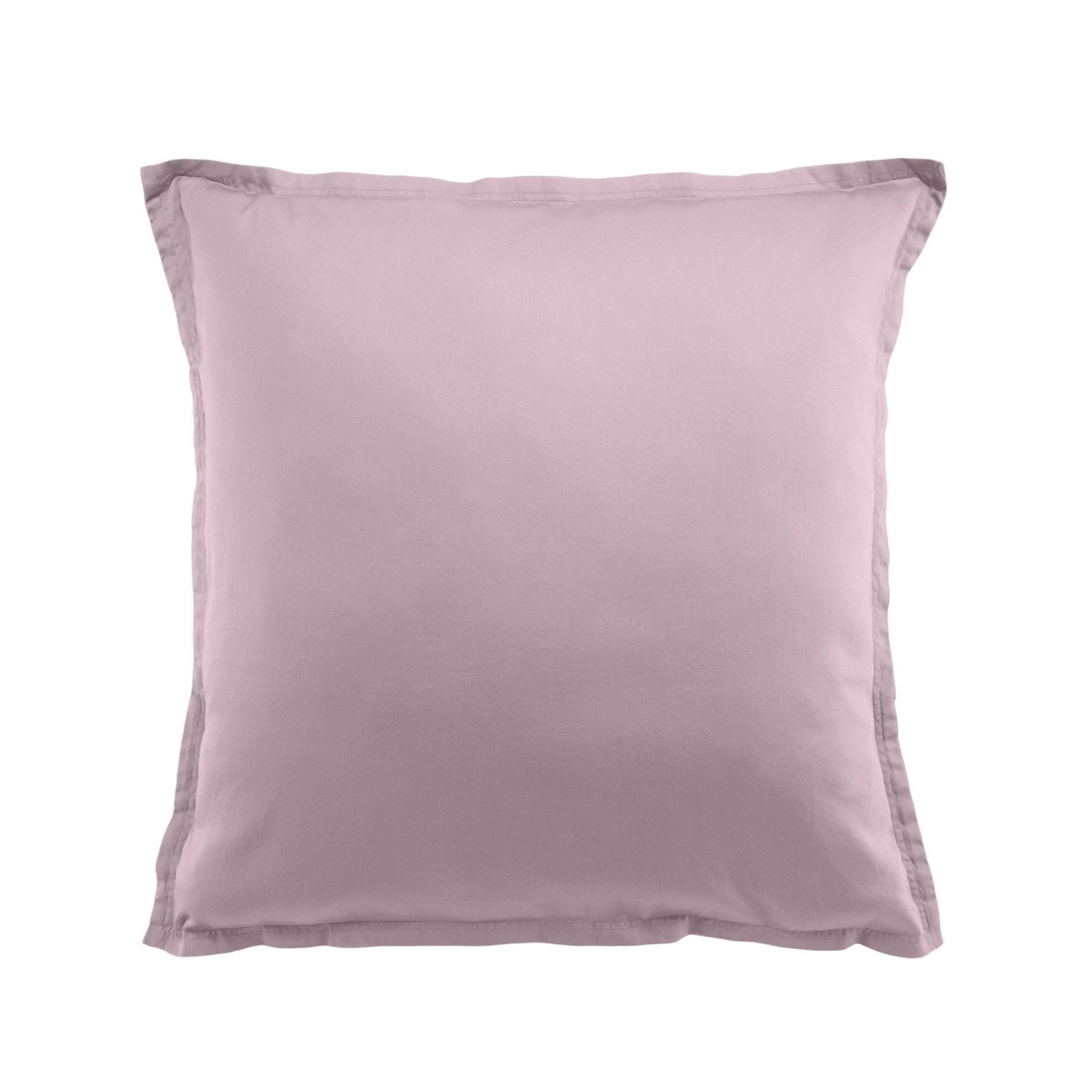 Eden Taie d'oreiller en satin de coton. Coloris disponibles : Vert, Rose, Violet, Gris