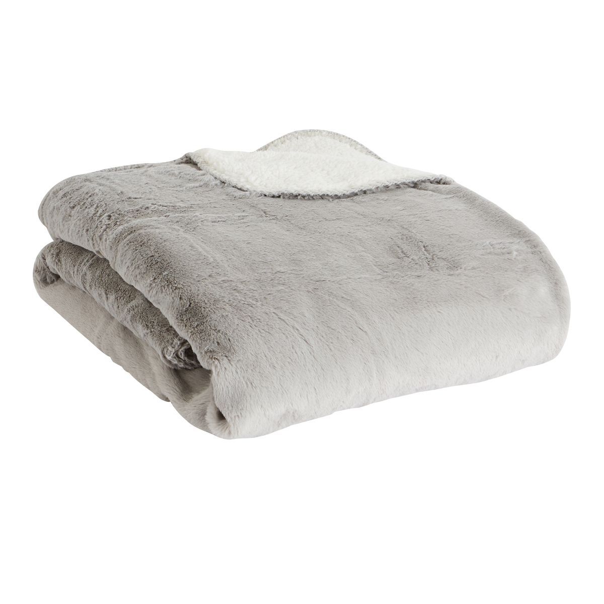 ACTUEL Plaid uni bi-matière en polyester 300g/m² RABBIT