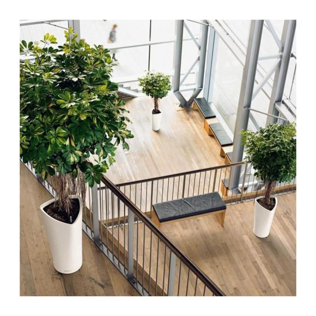 LECHUZA Delta Premium 40 - kit complet, rouge scarlet brillant 75 cm