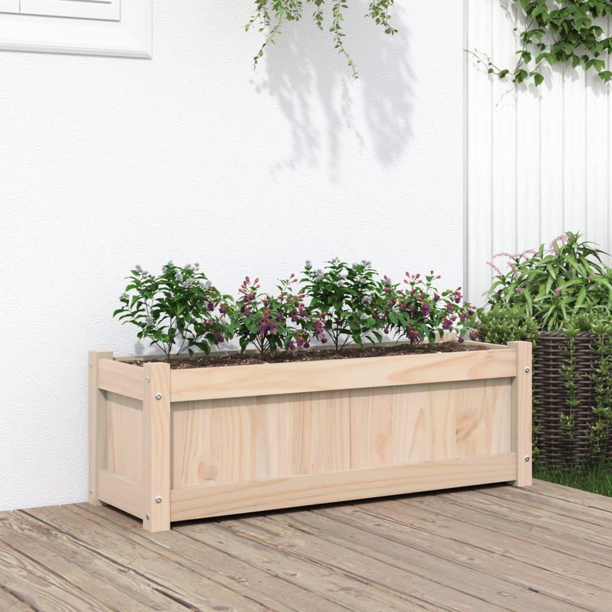 VIDAXL Jardiniere d'exterieur 90x31x31 cm bois de pin massif