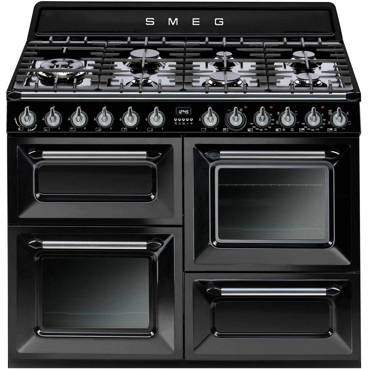 Piano De Cuisson Gaz Smeg TR4110BL1 – 110cm, 7 Brûleurs, 2 Fours Multifonctions - vue 2