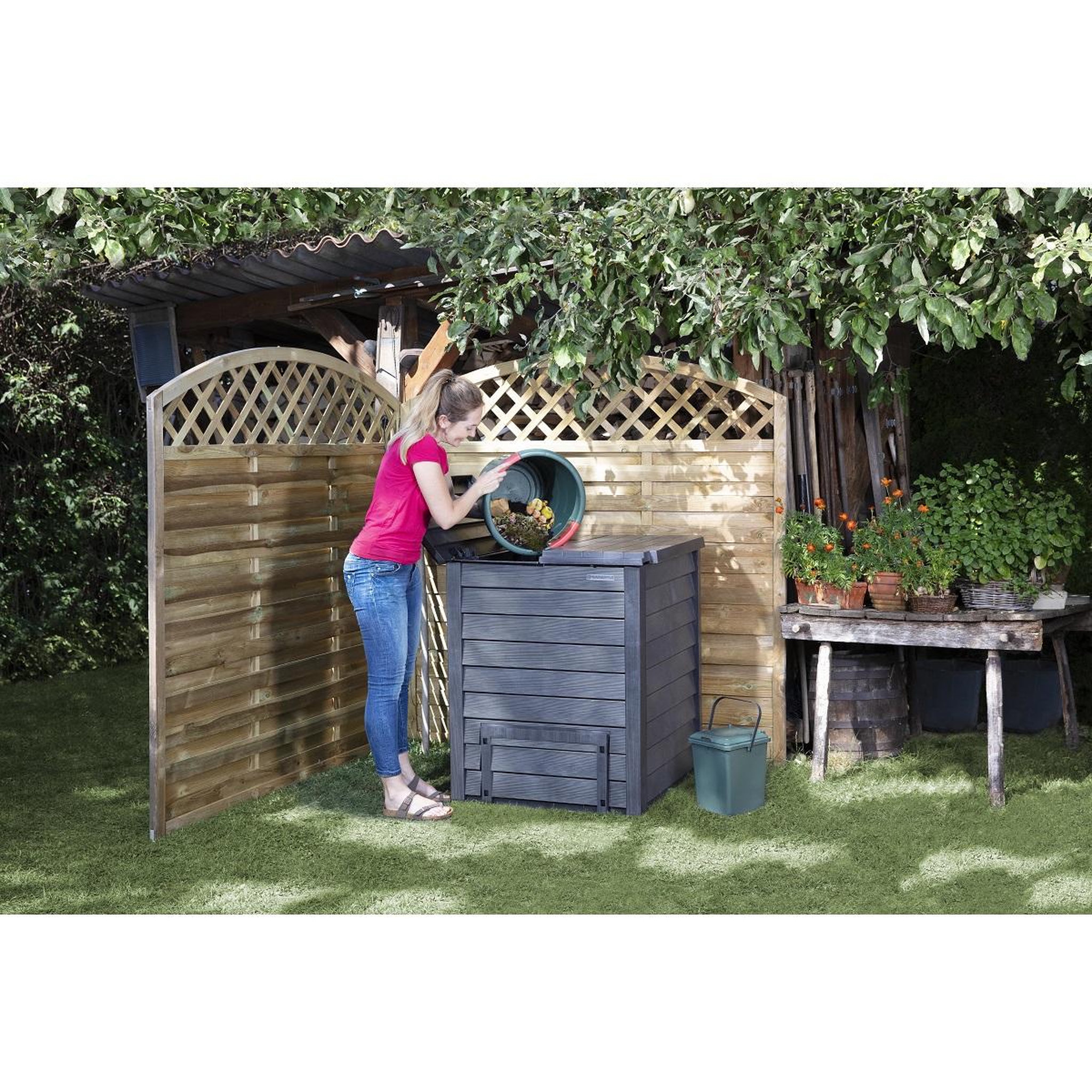 Voir la diapositive 4 : GARANTIA Composteur 600L Thermo Wood